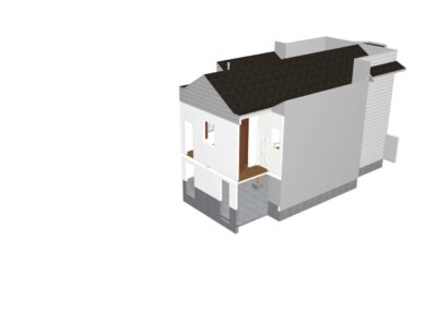 3d render of stack house