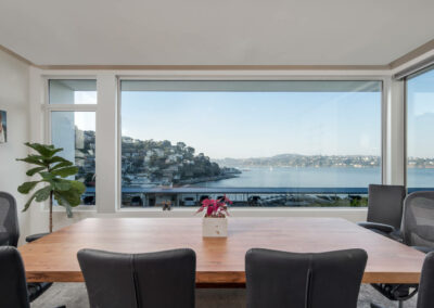 view of the water from dining room