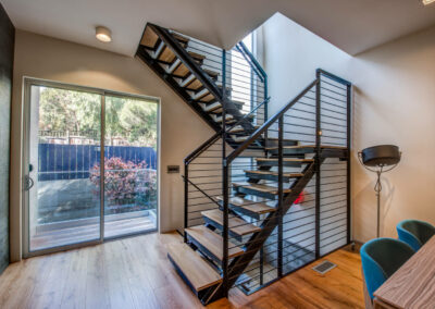 stairwell facing back yard