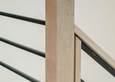 staircase railing close up